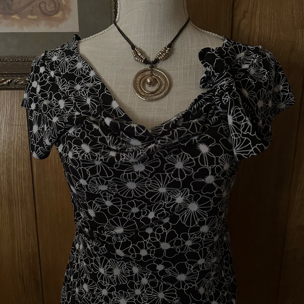 Black and White Floral shirt